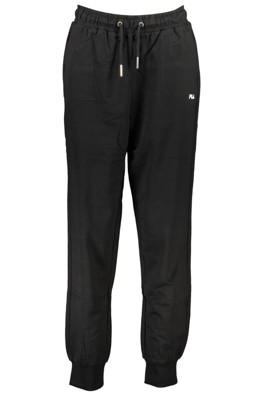 Elegant Sporty Chic Black Trousers with Ankle Cuffs