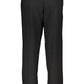 Elegant Sporty Chic Black Trousers with Ankle Cuffs