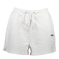 Chic White Cotton Shorts with Embroidered Logo
