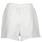 Chic White Cotton Shorts with Embroidered Logo