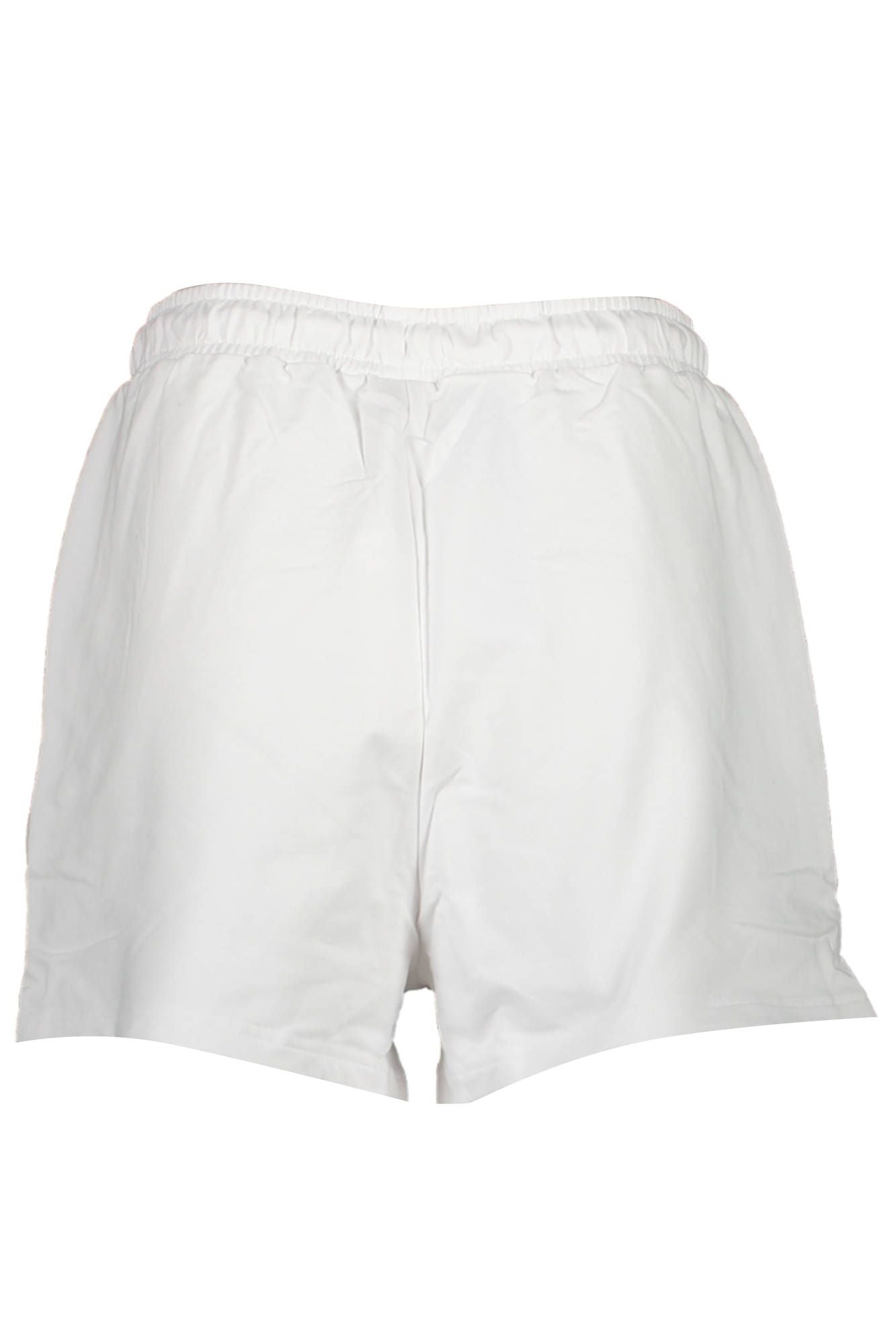 Chic White Cotton Shorts with Embroidered Logo