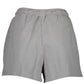 Chic Gray Cotton Shorts with Embroidered Logo