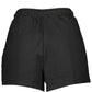 Elegant Black Cotton Shorts with Embroidered Logo