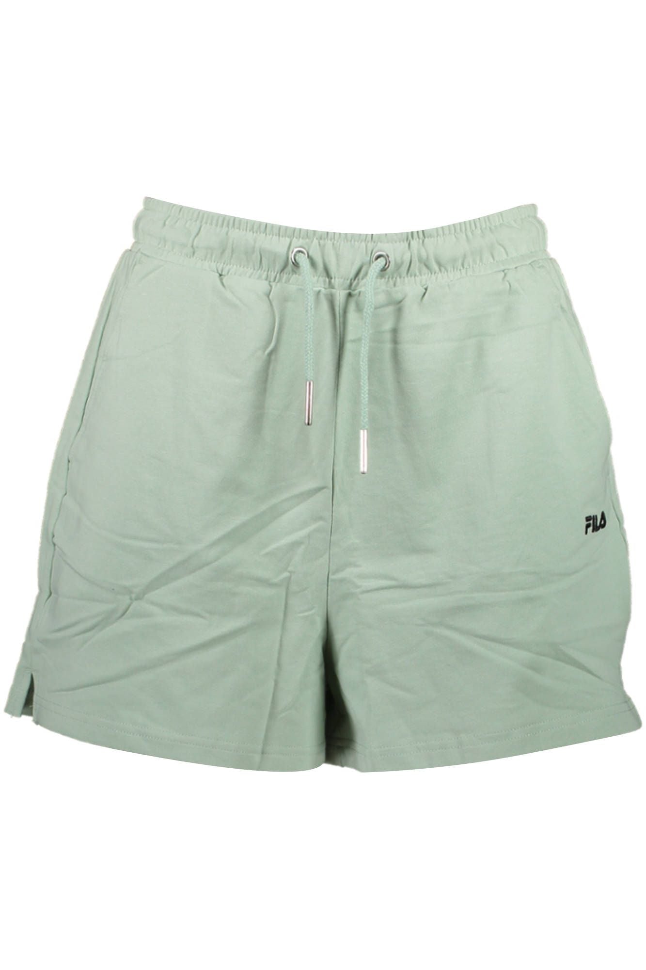 Chic Green Cotton Shorts with Embroidered Logo