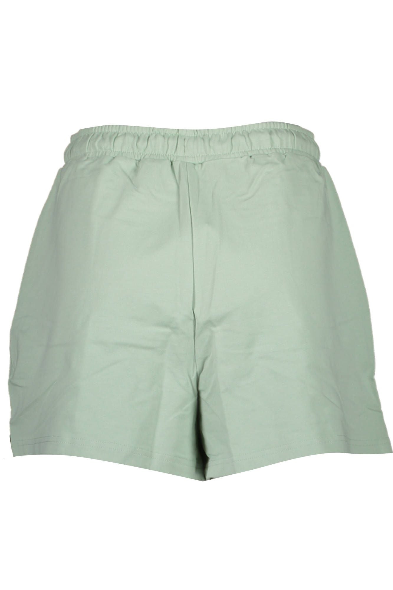 Chic Green Cotton Shorts with Embroidered Logo