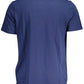 Elegant Blue Contrast Detail Polo Shirt