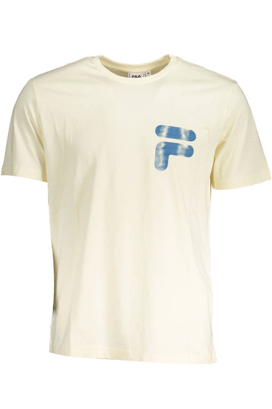 Sleek White Cotton Logo Tee