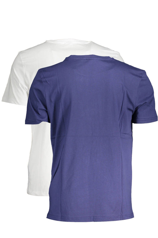 Bi-Pack Organic Cotton Tees in White & Blue