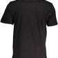 Sleek Black Printed Logo Tee
