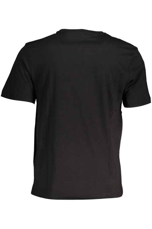 Sleek Black Printed Logo Tee