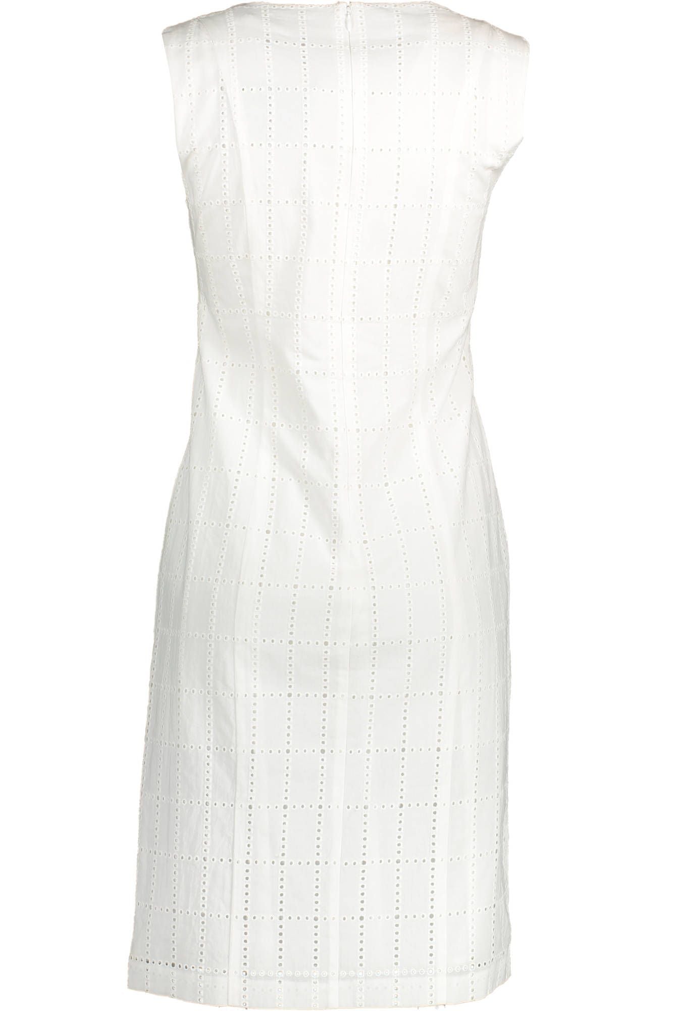 Elegant White Embroidered Cotton Dress