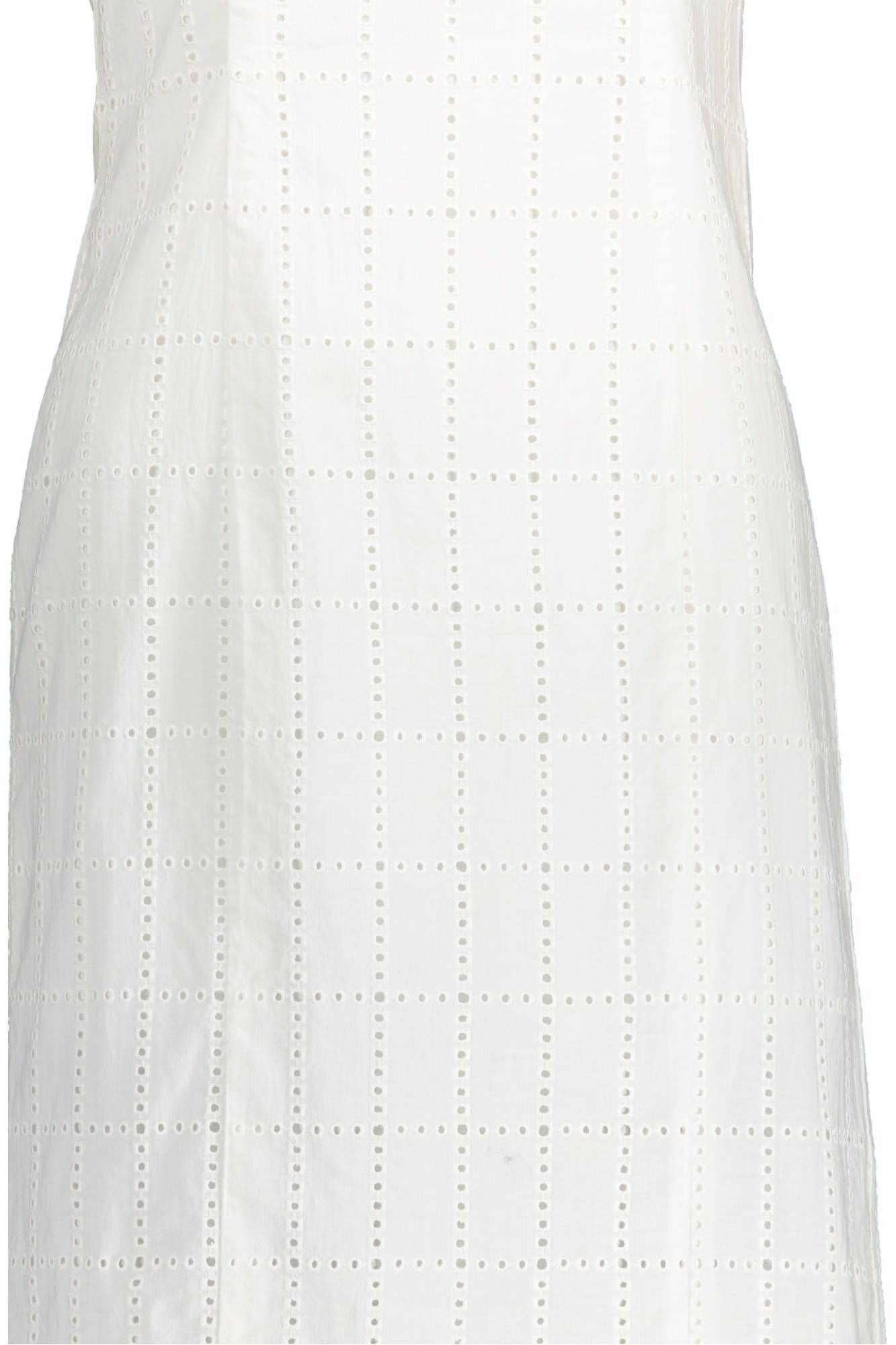 Elegant White Embroidered Cotton Dress