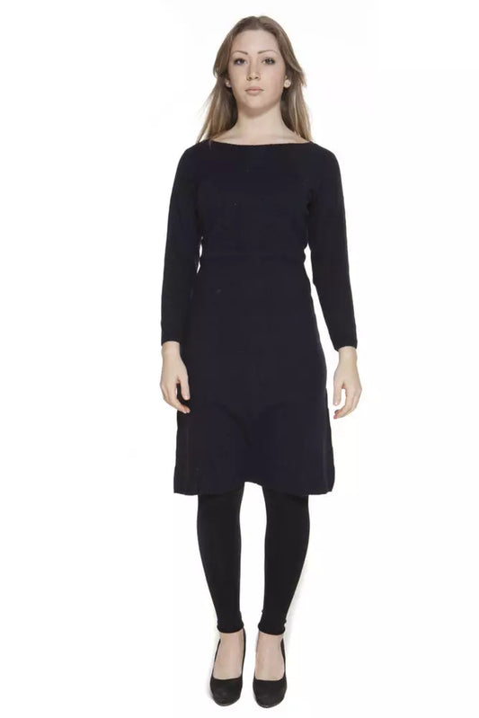 Elegant Wool Blend Short Dress with Logo