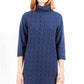 Elegant High Neck Wool Blend Dress