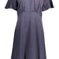 Elegant Blue Short-Sleeve Dress