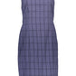 Chic Embroidered Blue Cotton Dress
