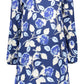 Elegant Blue Viscose Dress with Zip Detail