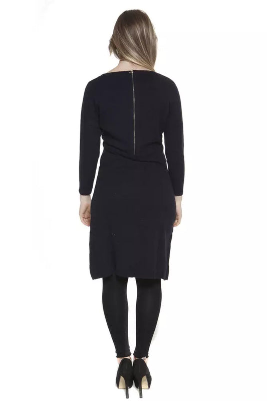 Elegant Wool Blend Short Dress with Logo