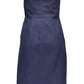 Elegant Short Blue Dress with Back Zip Closure
