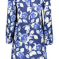 Elegant Blue Viscose Dress with Zip Detail