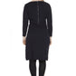 Chic Quarter-Sleeve Wool Dress with Back Zip Detail