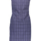 Chic Embroidered Blue Cotton Dress