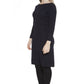 Chic Quarter-Sleeve Wool Dress with Back Zip Detail