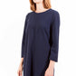 Chic Quarter-Sleeve Round Neck Dress