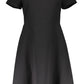 Chic Black Short Sleeve Dress with Back Zip Closure
