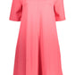 Elegant Pink Short Dress with Pockets