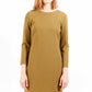 Chic Green Dress with Elegant Zip Back Detail