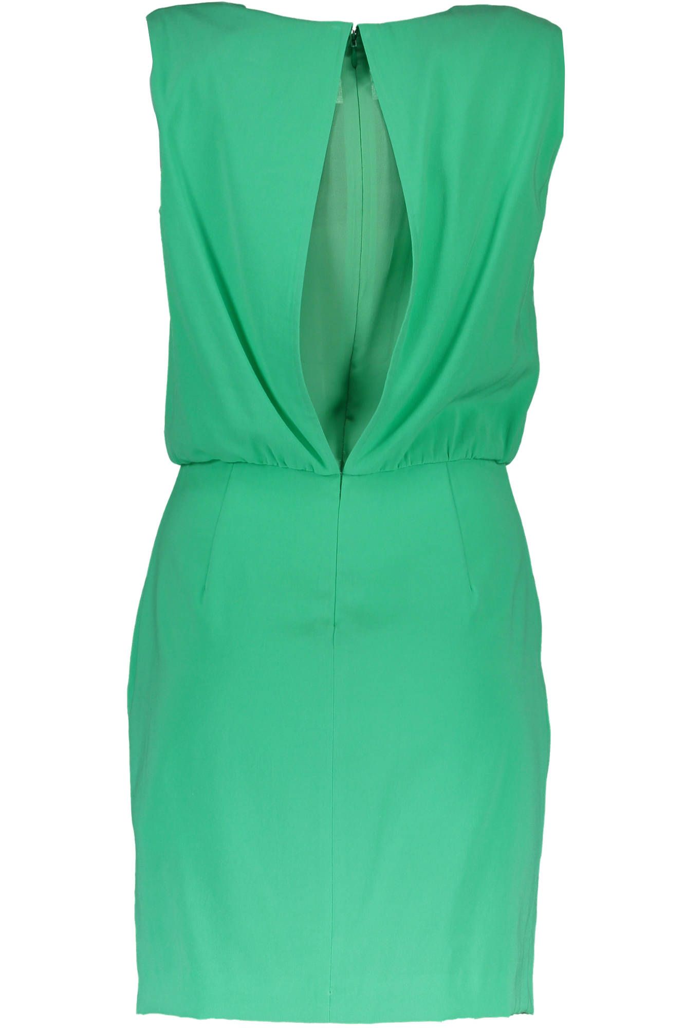 Sleeveless Green Zip-Back Dress