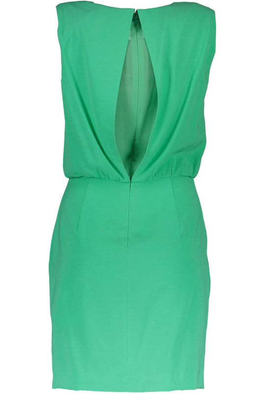 Sleeveless Green Zip-Back Dress