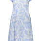 Elegant Light Blue Linen Dress with V-Neck