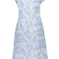 Elegant Light Blue Linen Dress with V-Neck