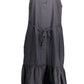 Elegant Sleeveless Buttoned Midi Dress