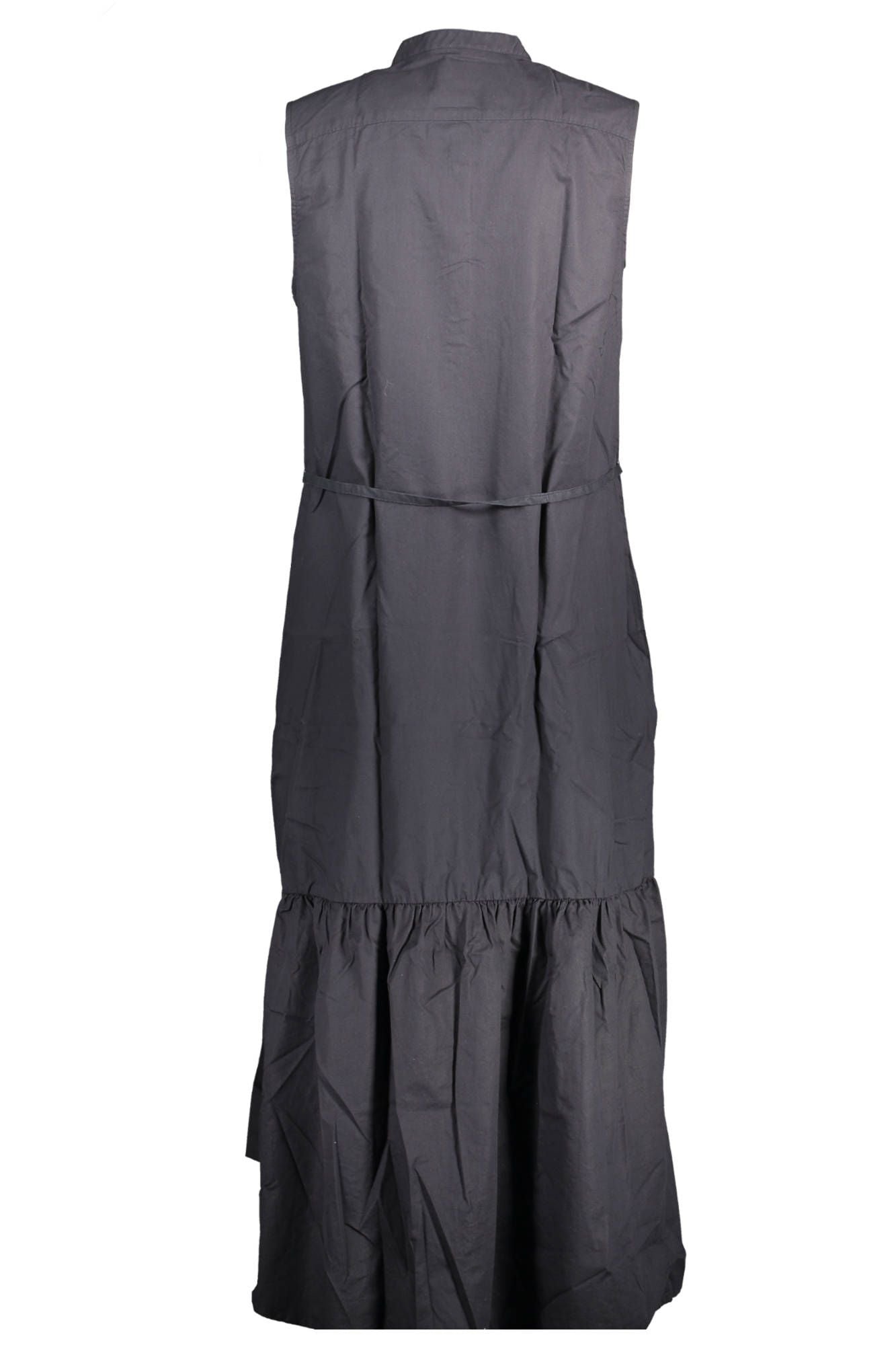 Elegant Sleeveless Buttoned Midi Dress