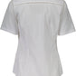 Chic Summer White Cotton Shirt with Italian Collar