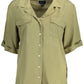 Chic Green Short-Sleeved Viscose Shirt