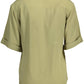 Chic Green Short-Sleeved Viscose Shirt