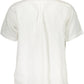 Elegant White Linen Short-Sleeve Shirt
