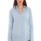 Elegant Light Blue Long Sleeve Shirt