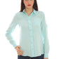 Elegant Light Blue Linen Shirt with Italian Collar