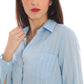 Elegant Light Blue Long Sleeve Shirt
