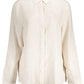 Chic Beige Linen Long-Sleeve Shirt