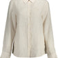 Chic Beige Linen Long-Sleeved Shirt