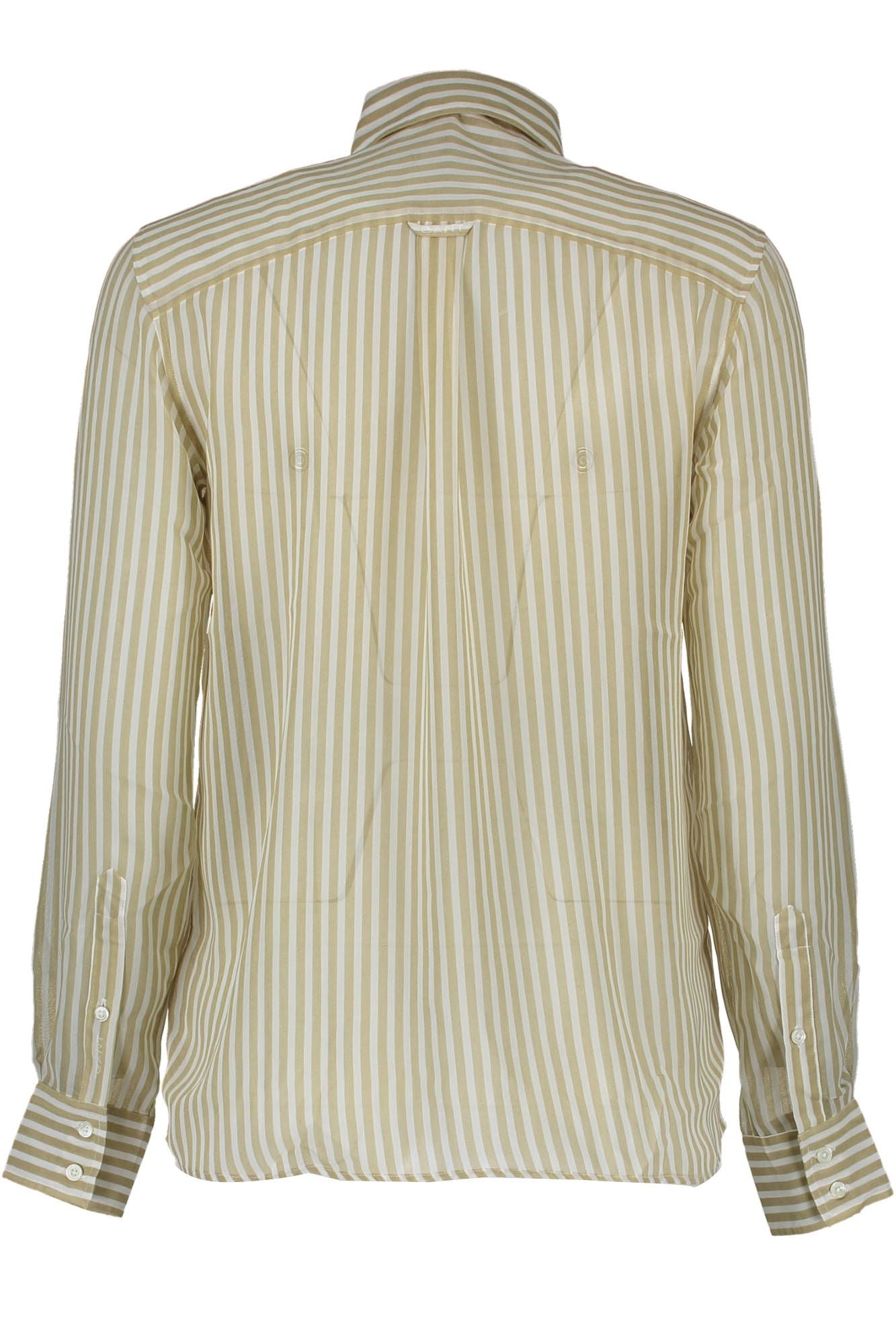 Elegant Beige Long Sleeve Shirt with Italian Collar