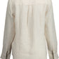 Chic Beige Linen Long-Sleeved Shirt