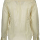 Chic Beige Long Sleeve Silk Blend Shirt