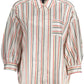 Elegant Long-Sleeved White Viscose Shirt